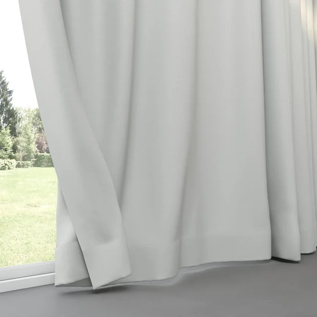 Photo of the fabric Satori Stonewash Silver Birch swatch by Mokum. Use for Curtains, Upholstery Light Duty, Accessory, Top of Bed. Style of Plain, Texture
