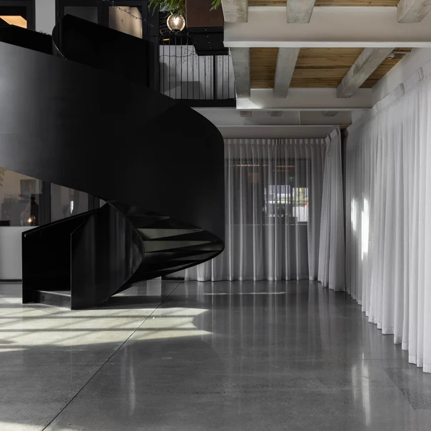 Seaview colour Oyster by James Dunlop in the Atrium event space | Photograph by Hazel Redmond