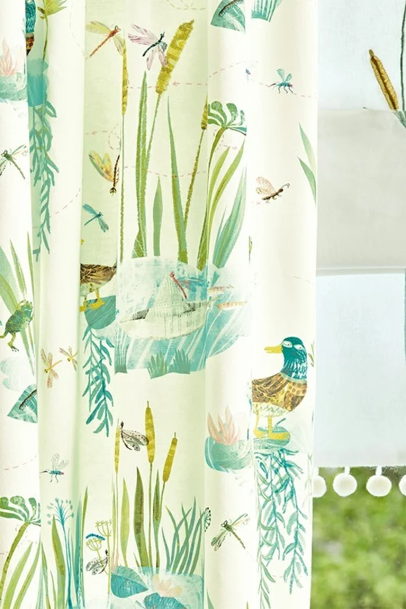 Photo of the fabric Zzduck Pond V3328 01 in situ by Villa Nova. Use for Curtains, Upholstery Light Duty, Accessory. Style of Childrens