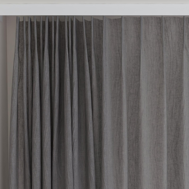 Photo of the fabric Sonata Carbon swatch by James Dunlop. Use for Curtains. Style of Plain, Texture