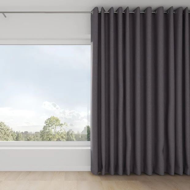 Photo of the fabric Bora Bora Twilight swatch by Mokum FibreGuard. Use for Curtains, Upholstery, Accessory. Style of Plain, Texture