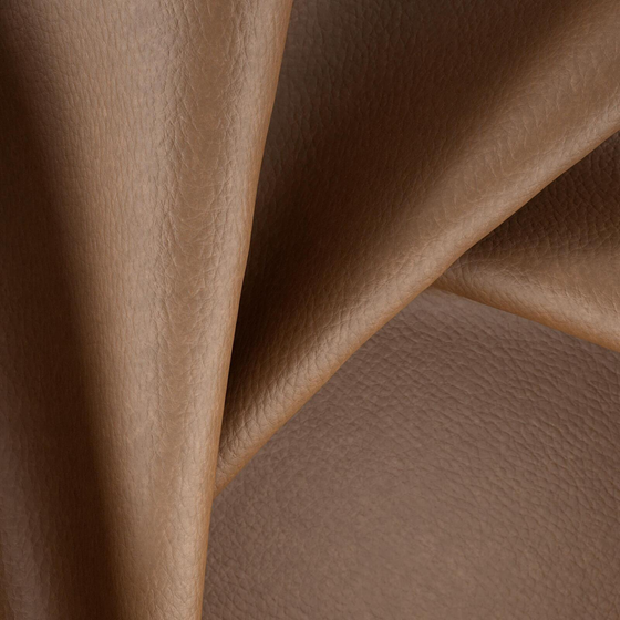 Photo of the fabric Bonanza Cocoa swatch by Zepel. Use for Upholstery. Style of Leather And Vinyl, Plain