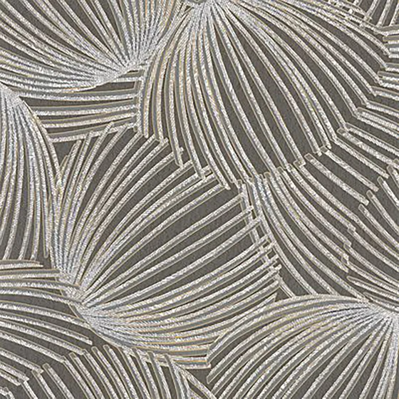 Photo of the fabric Pampelonne Wallpaper 8742 8742 97 24 swatch by Casadeco. Use for Wall Covering. Style of Animals And Birds