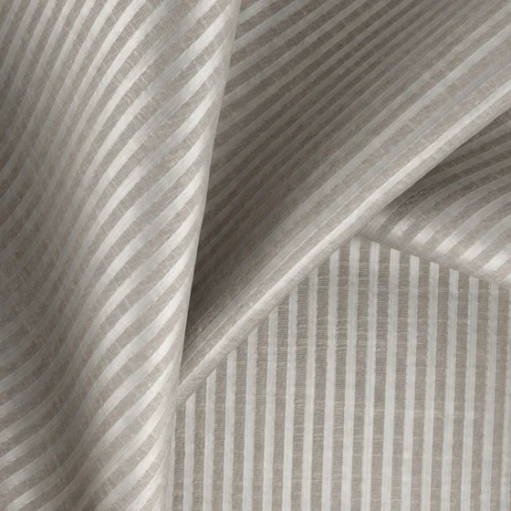 Photo of the fabric Leonardo Fossil swatch by Zepel. Use for Curtains, Accessory. Style of Jacquard, Stripe