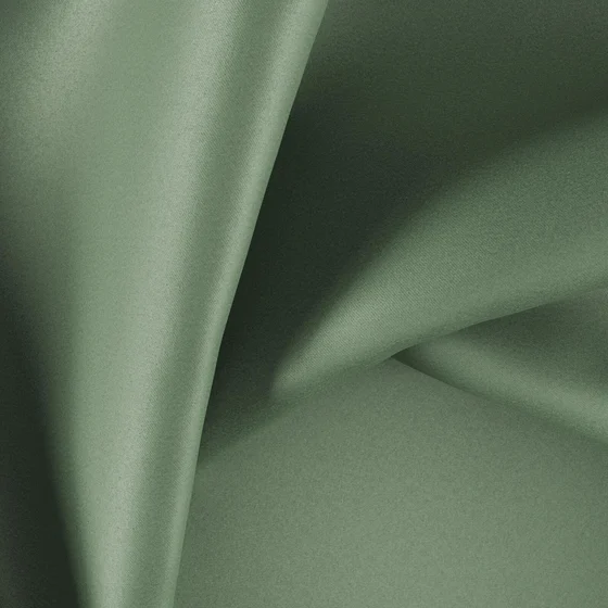 Photo of the fabric Sateen 137 Linden swatch by Zepel. Use for Curtains, Upholstery, Accessory, Top of Bed. Style of Plain, Taffeta