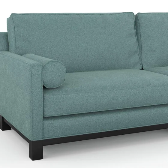 Photo of the fabric Ambiant Bayou swatch by James Dunlop FibreGuard. Use for Upholstery, Accessory, Top of Bed. Style of Plain, Texture