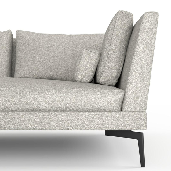 Photo of the fabric Grain Silver swatch by Mokum. Use for Upholstery, Accessory, Top of Bed. Style of Plain, Texture