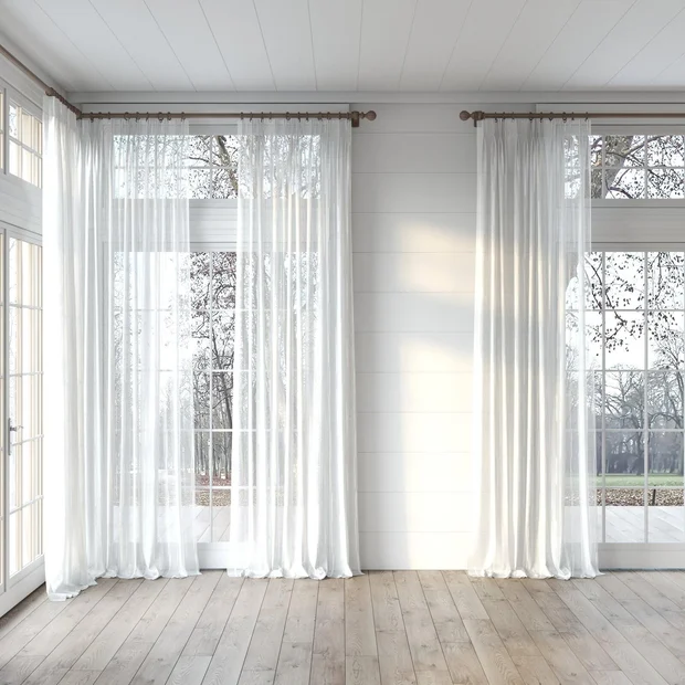 Photo of the fabric Tidal Almond swatch by James Dunlop. Use for Sheer Curtains. Style of Plain, Sheer