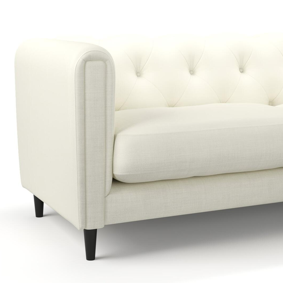 Photo of the fabric Keystone Ecru swatch by James Dunlop FibreGuard. Use for Curtains, Upholstery, Accessory, Top of Bed. Style of Plain, Texture