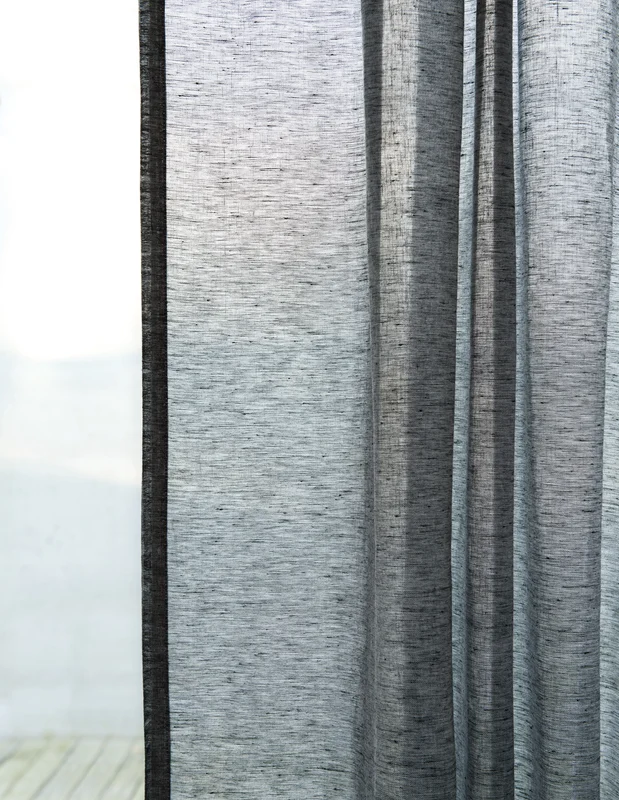 Photo of the fabric Allusion Sky in situ by Zepel. Use for Sheer Curtains. Style of Plain, Sheer