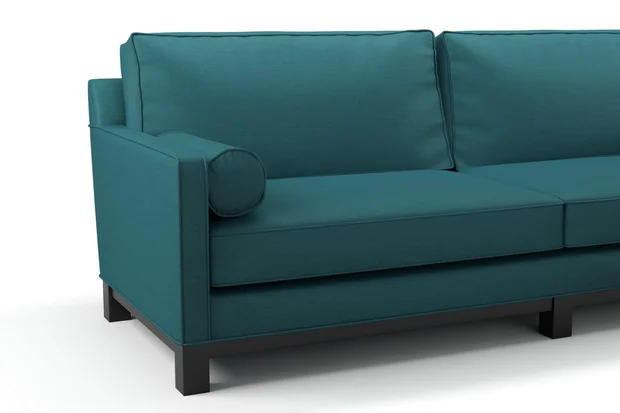 Photo of the fabric Urban Peacock swatch by James Dunlop. Use for Curtains, Upholstery, Accessory. Style of Plain, Texture