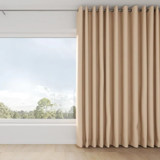 Photo of the fabric Satori Stonewash Nude swatch by Mokum. Use for Curtains, Upholstery Light Duty, Accessory, Top of Bed. Style of Plain, Texture