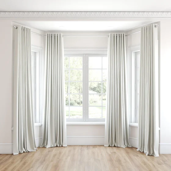 Photo of the fabric Eclipse FR Blackout Pearl swatch by James Dunlop. Use for Curtains. Style of Blackout, Plain