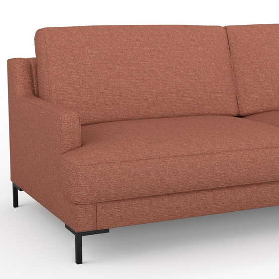 Photo of the fabric Grain Sienna swatch by Mokum. Use for Upholstery, Accessory, Top of Bed. Style of Plain, Texture