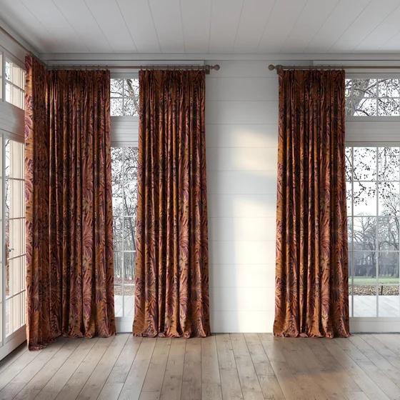 Photo of the fabric Jungle Room Muscat swatch by Catherine Martin by Mokum. Use for Curtains, Accessory. Style of Embroidery, Floral And Botannical