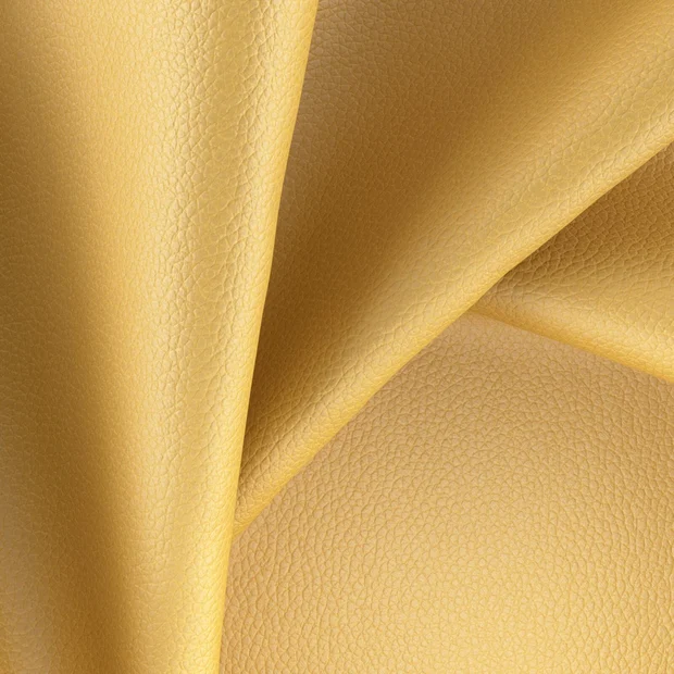 Photo of the fabric Integra Honey swatch by Zepel. Use for Upholstery, Accessory, Top of Bed. Style of Leather And Vinyl, Plain