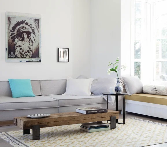Photo of the fabric Atlas Sepia in situ by Zepel. Use for Curtains, Upholstery, Accessory, Top of Bed. Style of Plain, Texture