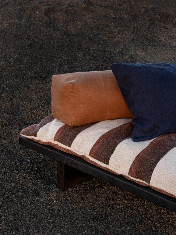 Photo of the fabric Mendocino YP23008 in situ by Designs Of The Time. Use for Upholstery, Accessory. Style of Stripe