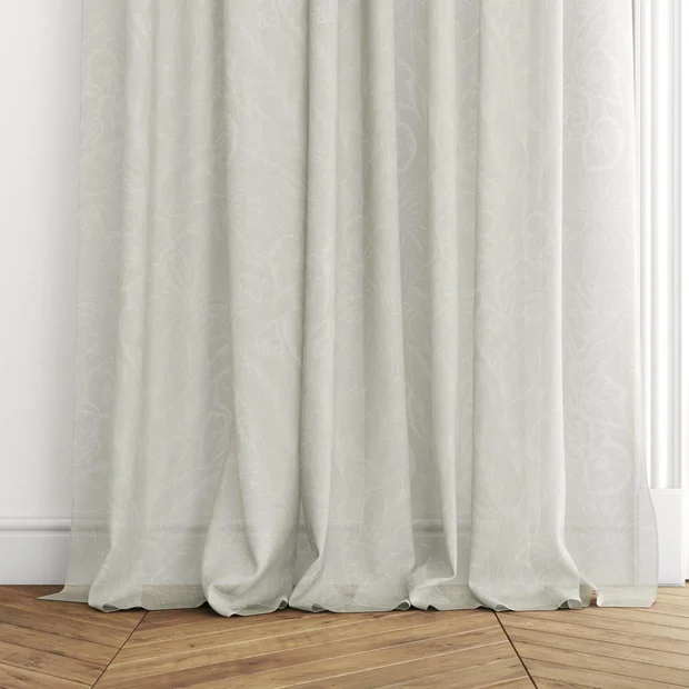 Photo of the fabric Palmery Willow swatch by James Dunlop. Use for Sheer Curtains. Style of Floral And Botannical, Sheer