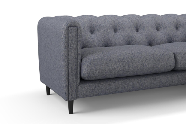 Photo of the fabric Omni Marine swatch by James Dunlop FibreGuard. Use for Upholstery, Accessory, Top of Bed. Style of Plain, Texture