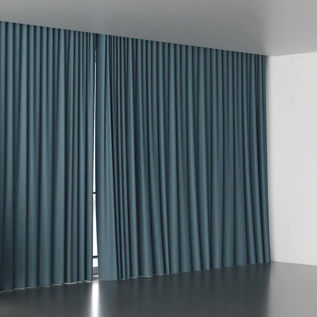 Photo of the fabric Wilderness Teal swatch by James Dunlop FibreGuard. Use for Curtains, Upholstery, Accessory, Top of Bed. Style of Plain, Texture