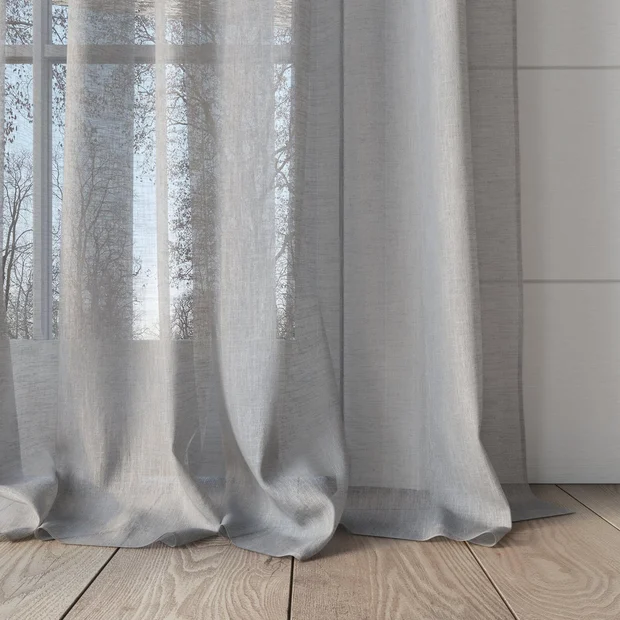 Photo of the fabric Natura Recycled Silt swatch by Mokum. Use for Sheer Curtains. Style of Plain, Sheer