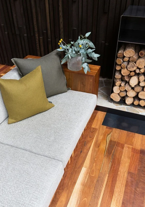 Photo of the fabric Terrain Volcanic in situ by James Dunlop. Use for Upholstery, Accessory. Style of Texture