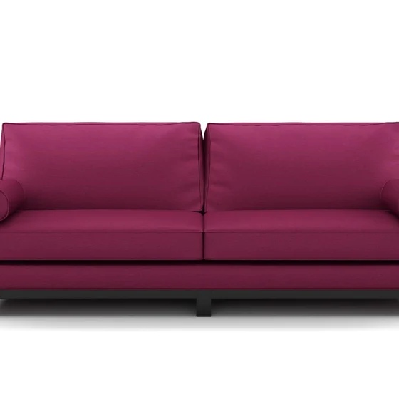 Photo of the fabric Provence Sangria swatch by James Dunlop Essentials. Use for Curtains, Upholstery, Accessory, Top of Bed. Style of Plain, Texture