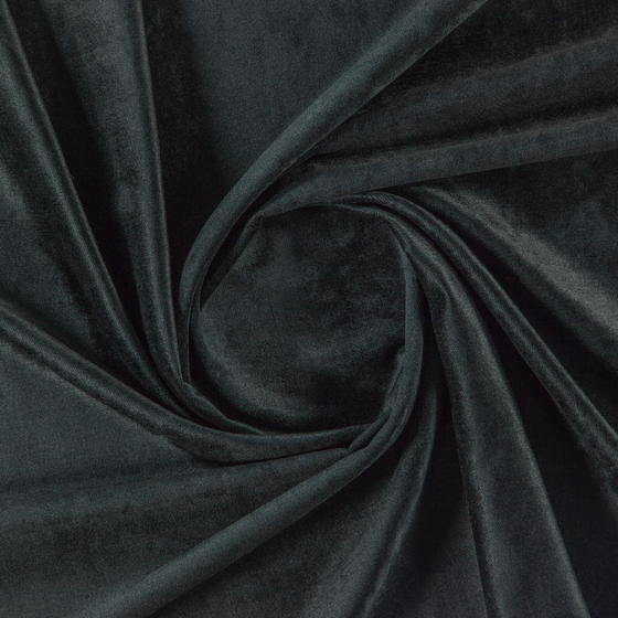 Photo of the fabric Monte Carlo Onyx swatch by Zepel. Use for Curtains, Upholstery, Accessory, Top of Bed. Style of Plain, Velvet