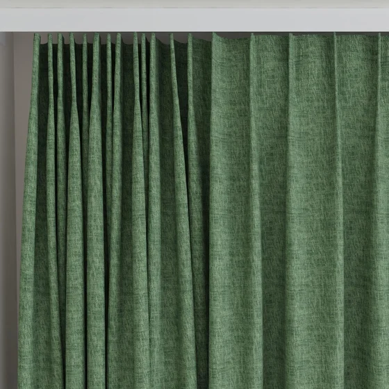Photo of the fabric Earthwild Pesto swatch by James Dunlop FibreGuard. Use for Curtains, Upholstery, Accessory, Top of Bed. Style of Plain, Texture