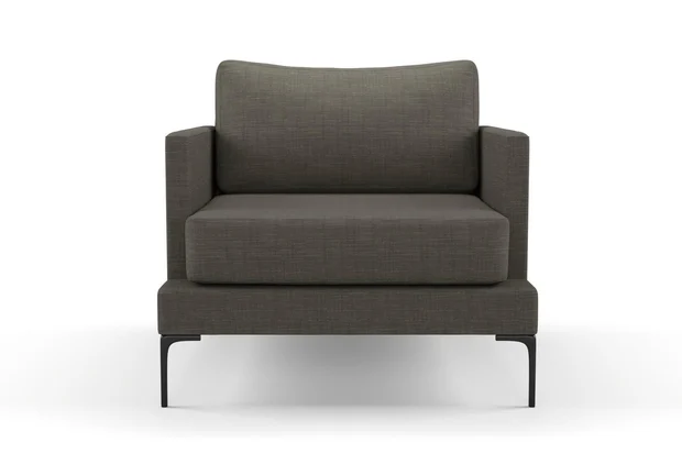 Photo of the fabric Ficus Smoke swatch by Mokum. Use for Upholstery, Accessory. Style of Plain, Texture