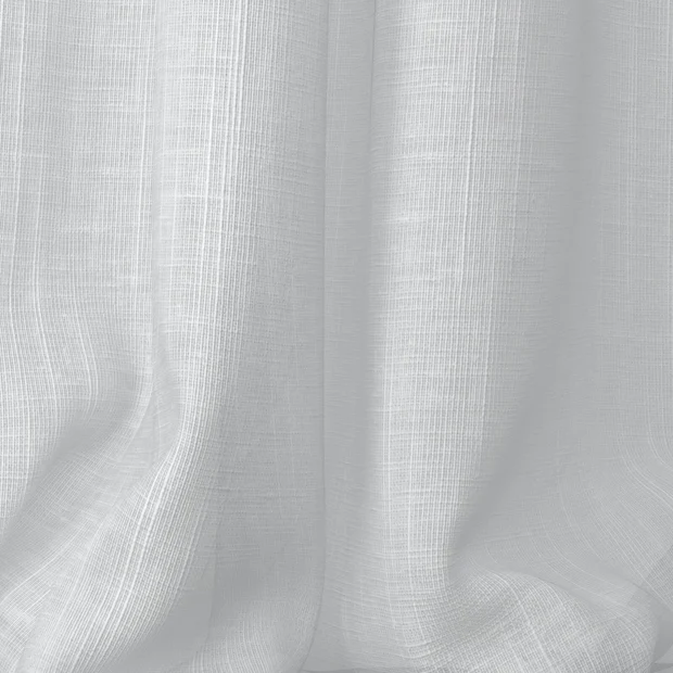 Photo of the fabric Rhythm Whitewash swatch by Mokum. Use for Sheer Curtains. Style of Plain, Sheer