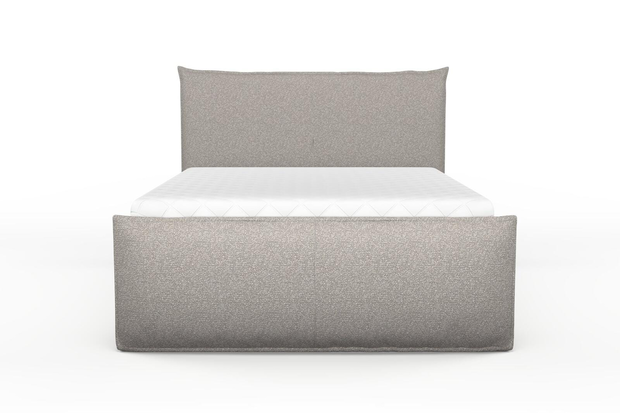 Photo of the fabric Grain Dove swatch by Mokum. Use for Upholstery, Accessory, Top of Bed. Style of Plain, Texture