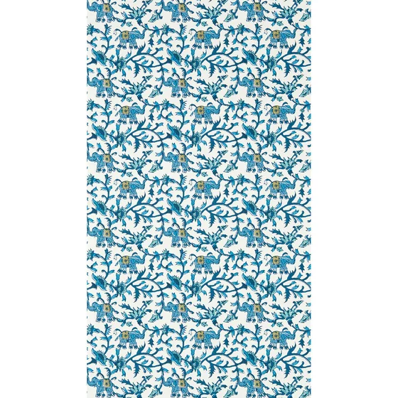 Photo of the fabric Hathi Wallpaper W0236 1 swatch by Clarke & Clarke. Use for Wall Covering. Style of Floral And Botannical, Uncoated Non-Woven