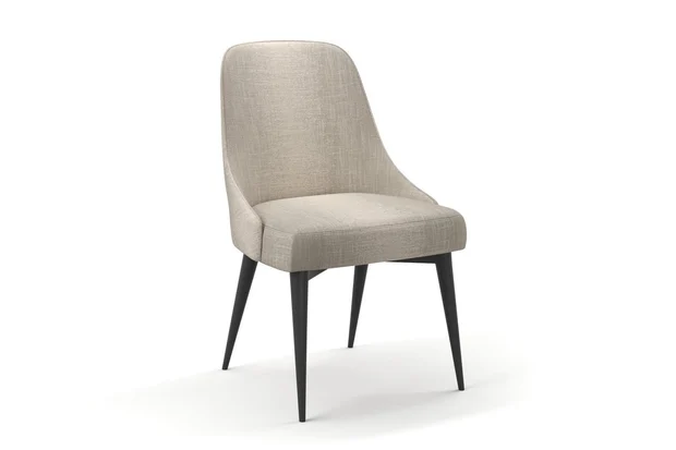 Photo of the fabric Maxime Truffle swatch by James Dunlop. Use for Upholstery, Accessory. Style of Stripe, Texture