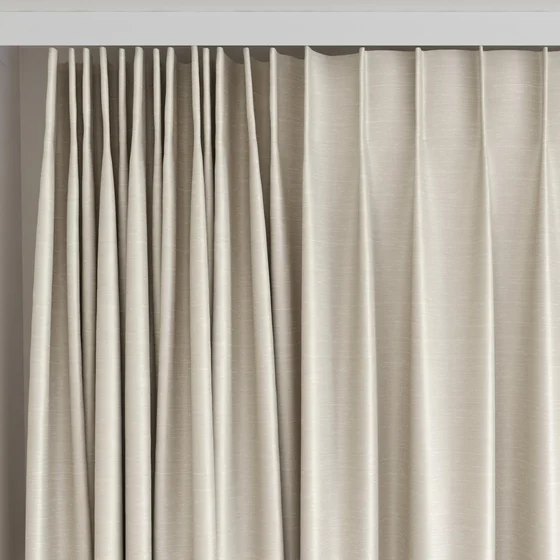 Photo of the fabric Luxe Cement swatch by James Dunlop Essentials. Use for Curtains, Accessory, Top of Bed. Style of Plain, Texture