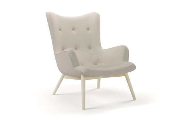 Photo of the fabric Attwood Sand swatch by James Dunlop. Use for Upholstery, Accessory. Style of Plain, Texture