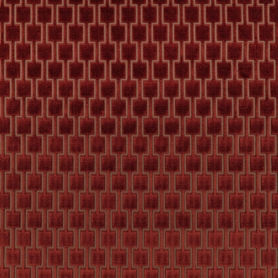 Photo of the fabric Bakerloo K5096 27 swatch by Kirkby Design. Use for Upholstery, Accessory. Style of Geometric, Velvet