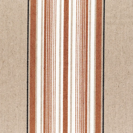 Photo of the fabric Aveiro 4278 4278 0520 swatch by Casamance. Use for Curtains, Upholstery, Accessory. Style of Stripe