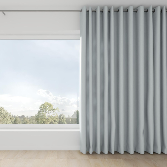 Photo of the fabric Satori Stonewash Duckegg Blue swatch by Mokum. Use for Curtains, Upholstery Light Duty, Accessory, Top of Bed. Style of Plain, Texture