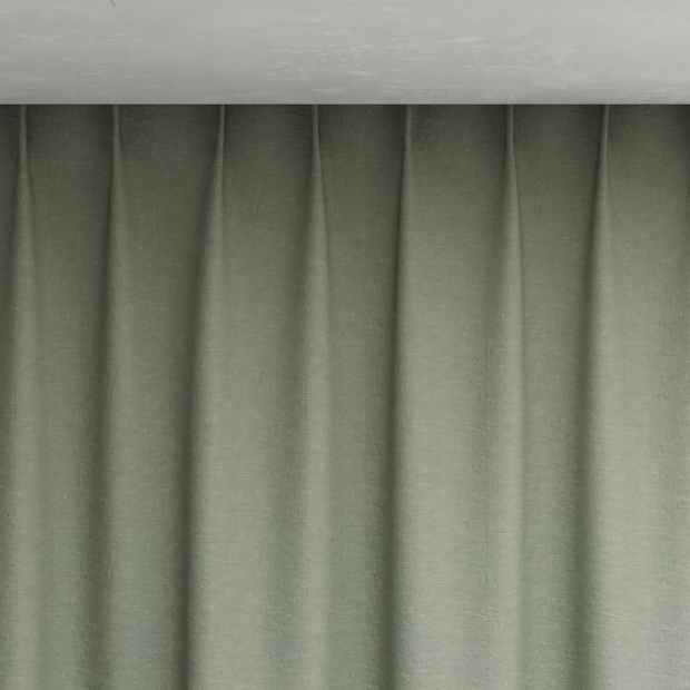 Photo of the fabric Satori Stonewash Celadon swatch by Mokum. Use for Curtains, Upholstery Light Duty, Accessory, Top of Bed. Style of Plain, Texture