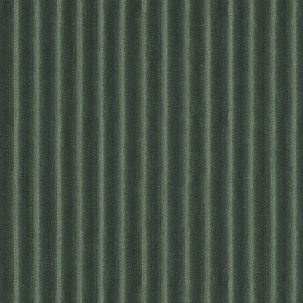 Photo of the fabric Embrace Spinach swatch by Zepel FibreGuard. Use for Curtains, Upholstery, Accessory, Top of Bed. Style of Stripe, Velvet