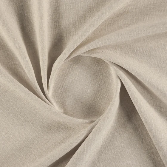 Photo of the fabric Outlander Greige swatch by Zepel. Use for Curtains, Upholstery, Accessory, Top of Bed. Style of Plain, Texture