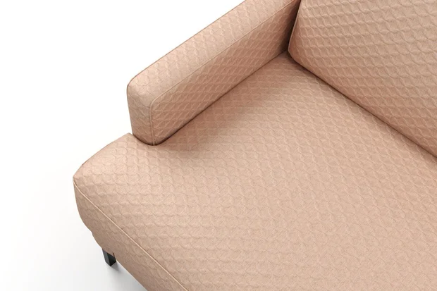Photo of the fabric Topiary Peach swatch by Mokum. Use for Upholstery, Accessory. Style of Geometric