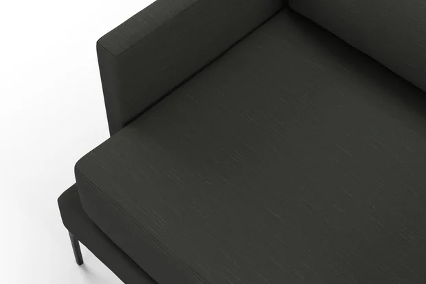 Photo of the fabric Ficus Soot swatch by Mokum. Use for Upholstery, Accessory. Style of Plain, Texture