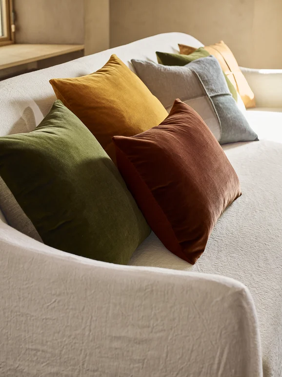 Photo of the fabric Studland Z637 01 in situ by Zinc. Use for Curtains, Upholstery Light Duty, Accessory. Style of Plain