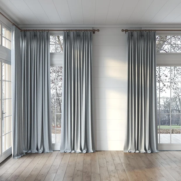 Photo of the fabric Bora Bora Glacier swatch by Mokum FibreGuard. Use for Curtains, Upholstery, Accessory. Style of Plain, Texture