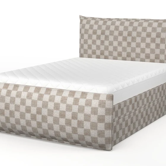 Photo of the fabric Quadro Boucle Chalk swatch by Mokum. Use for Upholstery Light Duty, Accessory. Style of Checks, Jacquard