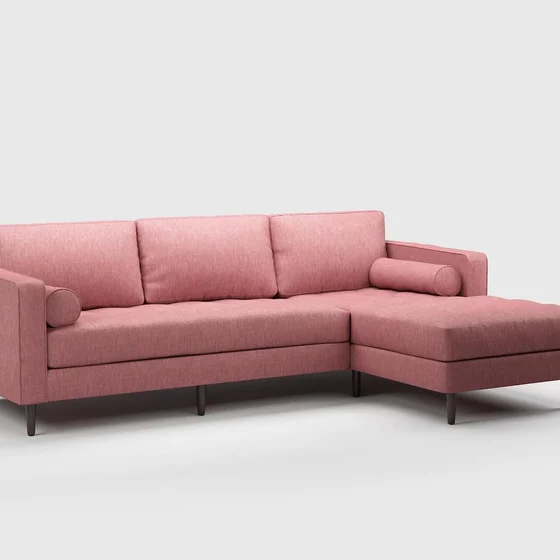 Photo of the fabric Determination Rosebud swatch by James Dunlop FibreGuard. Use for Curtains, Upholstery, Accessory, Top of Bed. Style of Plain, Velvet