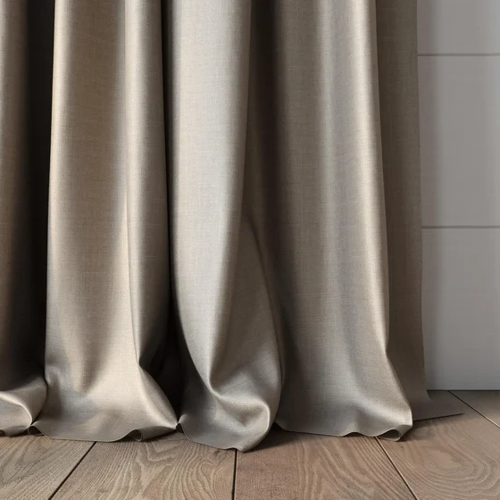 Photo of the fabric Stallion 2 Blackout Fawn swatch by James Dunlop Essentials. Use for Curtains. Style of Plain, Texture